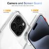 KEYSION Transparent Case for iPhone 16 Pro Max 15Plus TPU+PC Anti-slip HD Clear Shockproof Phone Cover for iPhone 15 Pro 16 Plus