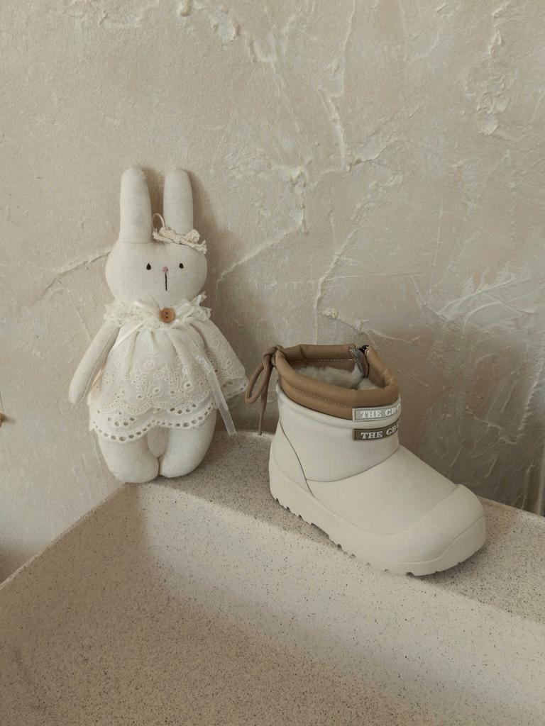 XSHX Paris Bauhaus | Boys and Girls Winter Waterproof Ski Snow Boots Full Rubber Non-slip Outsole Thickened Long Hair