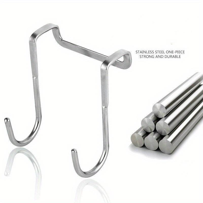 1 шт. Нержавеющая сталь, свободная перфорация, дверь шкафа без крючка, S-образная вешалка для двери, вешалка для задней двери, маленький крючок для одежды