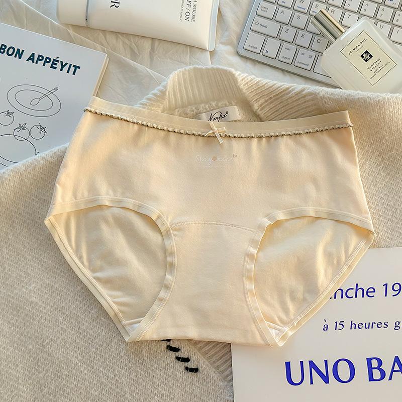 Женские весенне-осенние новые ретро маленькие цветочные хлопковые трусы-слипы с высокой талией и удлиненной ластовицей