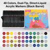 72 Color Dual-side Writing Double Head Direct Liquid Acrylic Non-Erasable Marker Pen Set Stackable Art Special Drawing Pen