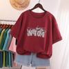 Female  L-5XL T Shirt Plus Size Tshirt Short Sleeve Cartoon Women Top Summer Sweet Couple O Neck Oversized T Shirts