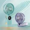 Portable Mini Handheld Fan with USB Charging, Foldable Design, Digital Display, Perfect for Students, Dorms, or As a Cross-Border Gift.