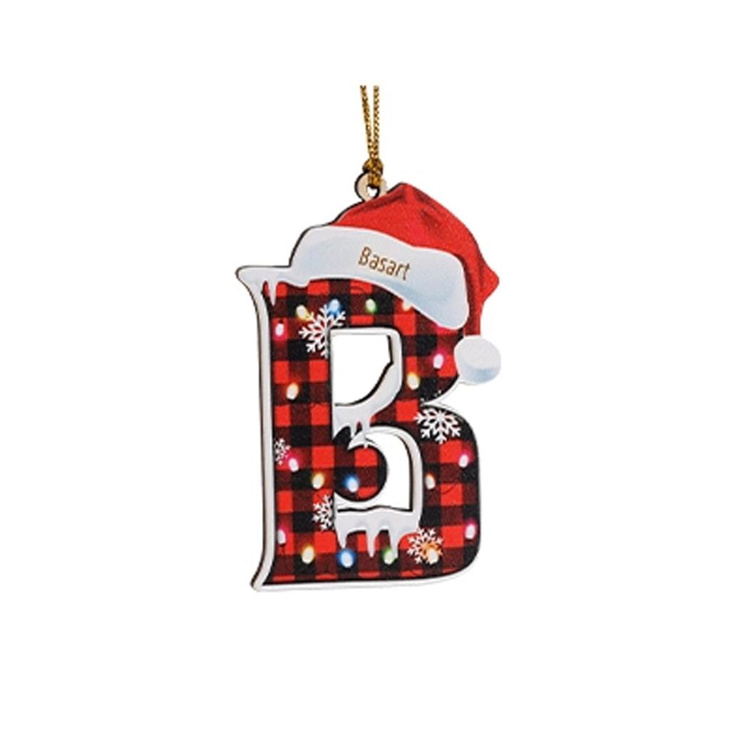 2D Christmas Decoration Pendant Christmas Tree Tag Theme Party Crafts Ornament