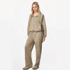 Women's Spring and Autumn Fashion Casual Lapel Zip Long Sleeve Top Long Pants Suit