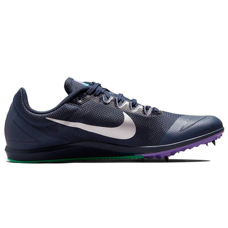Nike Zoom Rival D 10 Obsidian Wild Berry Мужские кроссовки Синие Прозрачно-Изумрудный Металлик-Серебристый 907566-406