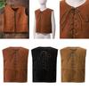 Kids Boy Girl Medieval Vest Lace Up Steampunk Renaissance Waistcoat Top Halloween Costume