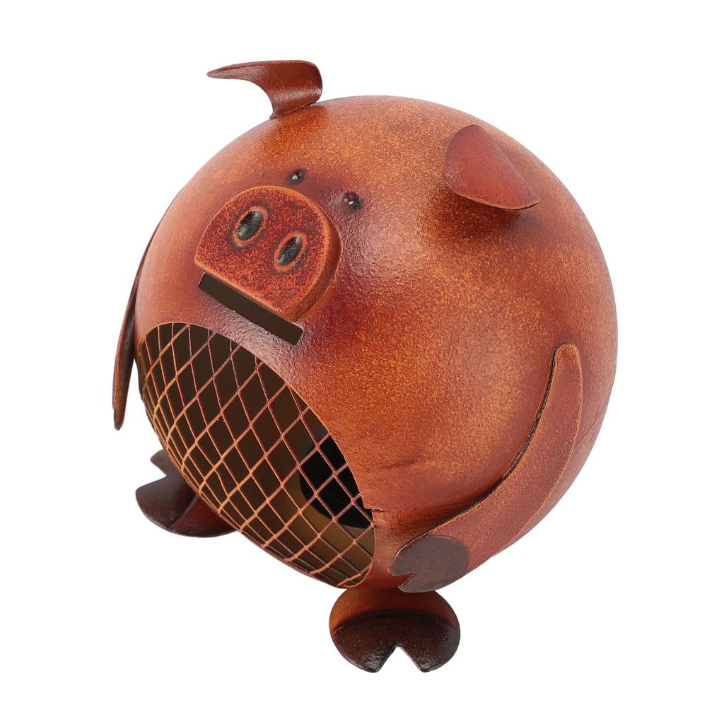Animal Money Bank Cute Decorative Pig Shape Vintage Metal Coin Bank for Bedroom Living Room