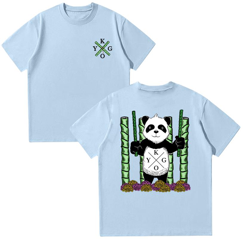 Футболка Kygo Panda Футболка с графикой аниме диджея Kygo из Норвегии Хлопковая высококачественная мужская футболка Y2k уличная одежда Женская мужская повседневная одежда