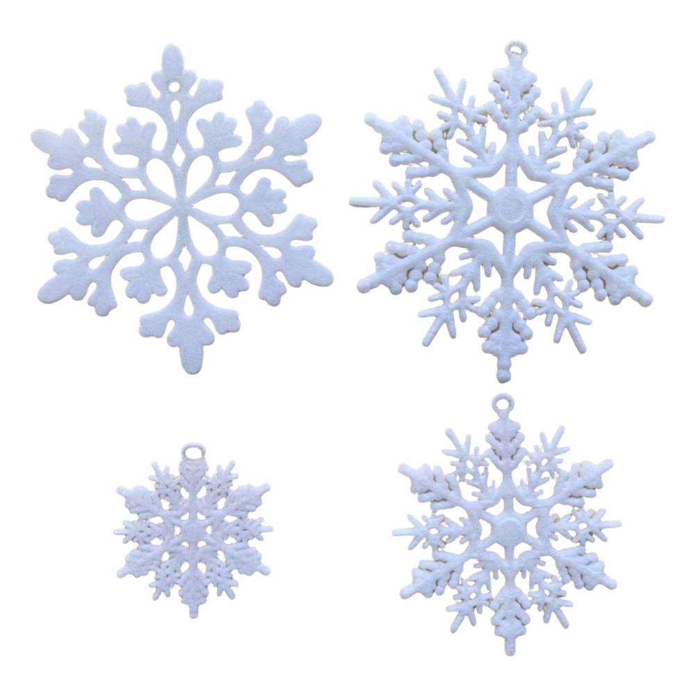 Рождественская елка Снежинки Украшения Зимние Декоративные Снежинки Блестящие Украшения-Снежинки для Рождества В помещении Зима