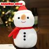 Christmas Santa Claus Plush Toy Doll with Reindeer and Snowman Cute Soft Stuffed Animal Gift for Girls Holiday Party Decoration