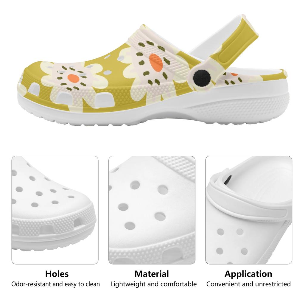Cute Printed EVA Clogs Unisex Breathable Lightweight Slip On Casual Shoes Comfortable Summer Sandals Lightweight Daily Wear