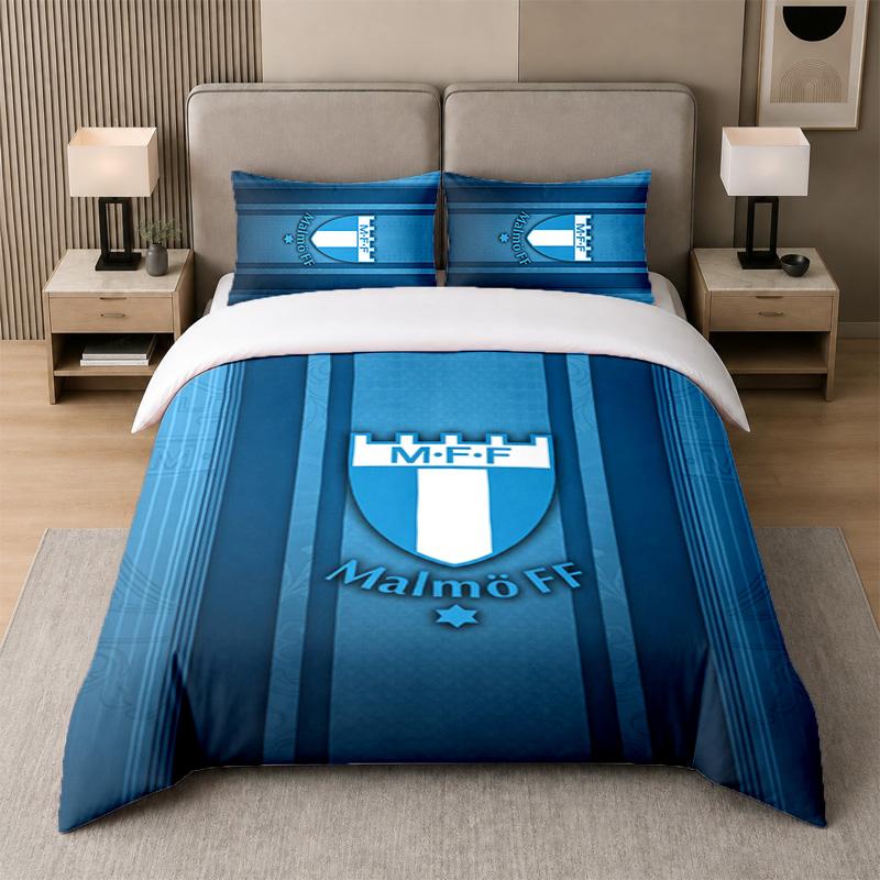 3Pcs Bedding SetMalmö FF Soft Bed Sheet and Two Pillowcases Home Bedroom Decor