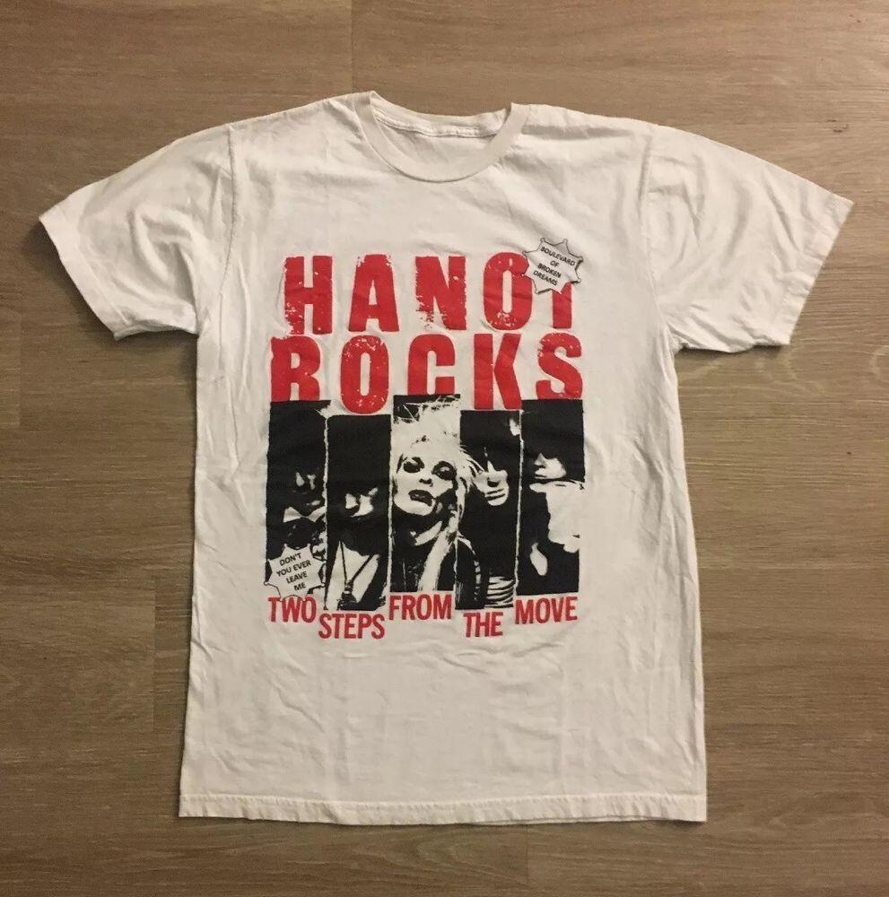 Hanoi Rocks two steps from the move Rock Cotton White Men S-234XL T-shirt Unisex T-Shirt