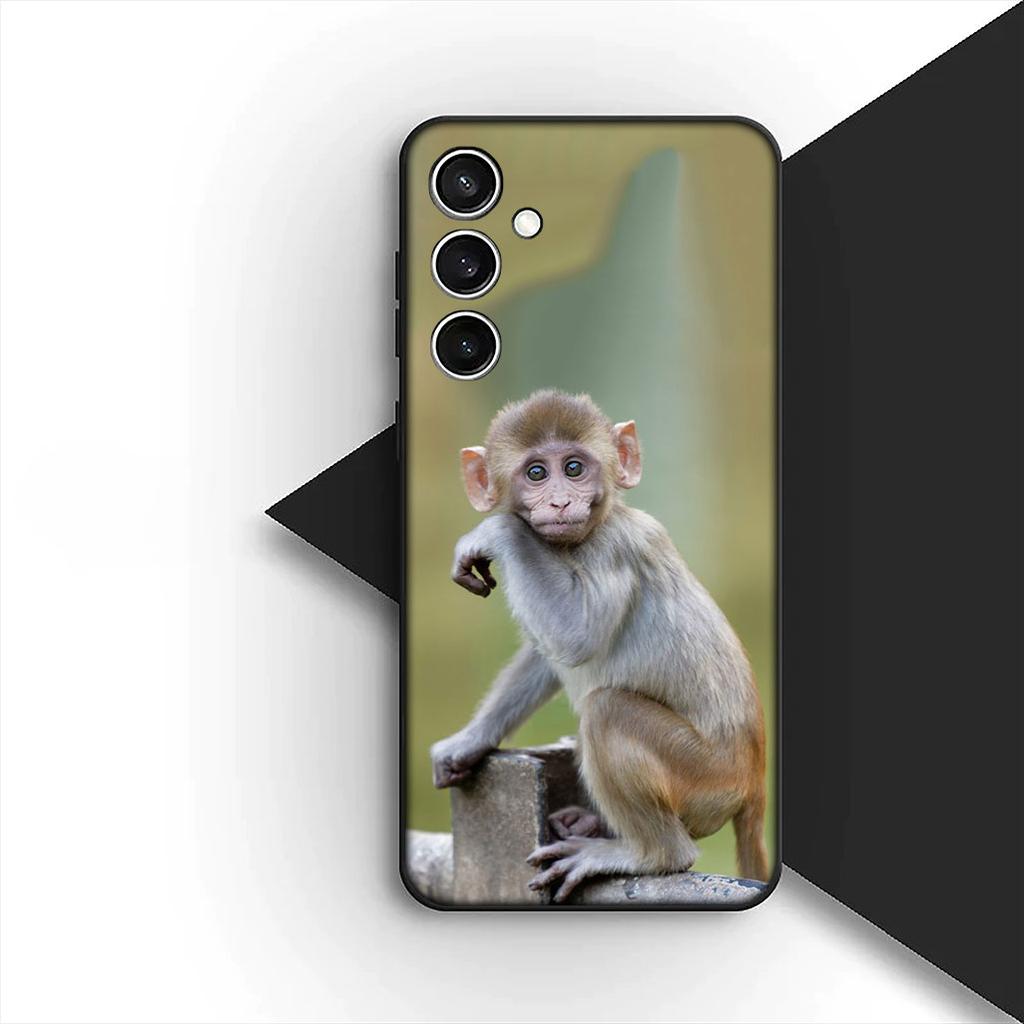 Cover for Samsung Galaxy S20 S22 S21 FE Ultra Plus A07 A17 A15 A16 A25 A57 A37 Casing Phone Case Animal Monkey Gorilla Ape Baby