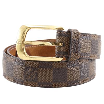 Пояс эллипс M6995 Коричневый канва Damier мужской Б/у