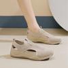 Trendy Hollowed Out Women's Shoes 2024 Summer New Thick Soled Wear-resistant Breathable Casual Versatile Board Zapatos De Mujer