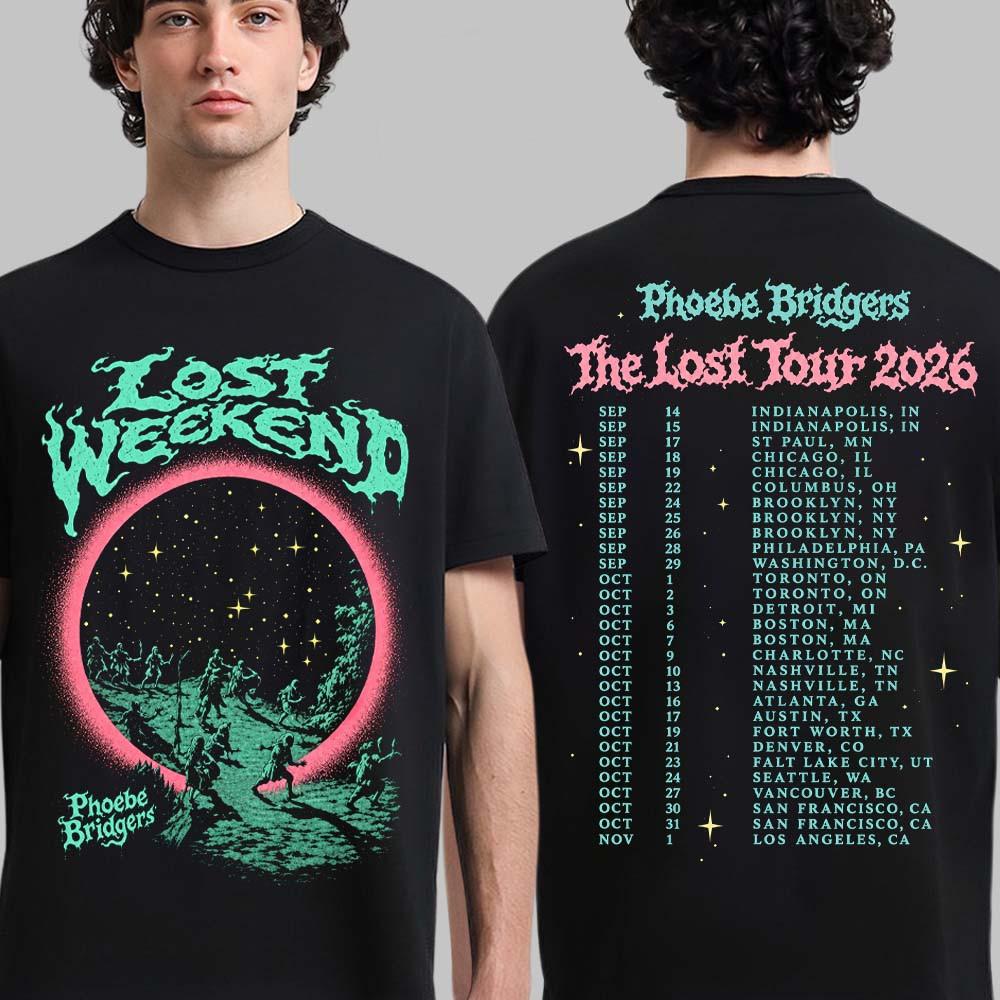 Phoebe Bridgers The Lost Tour 2026 Lost Weekend T-Shirt