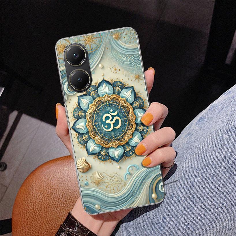 Mandala Chakra Insist Yoga Phnoe Case for Xiaomi Poco X5 X6 X7 Pro X4 Gt F7 Ultra M8 M7 Redmi 15C 15 13C 13 12C 12 Unique Cover