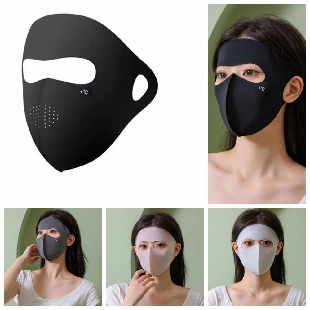 Маска для лица с защитой от солнца Polyester UPF50+, дышащая маска с УФ-защитой, ледяной шелк, для школы