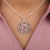 Pink Tourmaline Gemstone 925 Stamped Silver Jewelry Women Wedding Pendant 1.48" CP-29-15