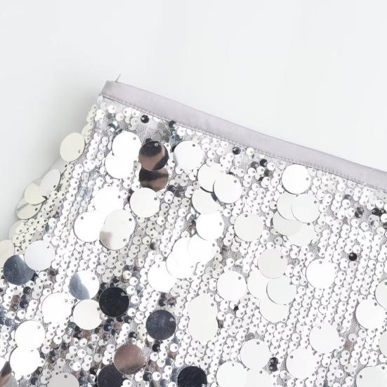 Женская юбка с пайетками, мини-юбка бодикон с высокой талией, блестящая, эластичная, короткая, для вечеринки, для выхода в свет