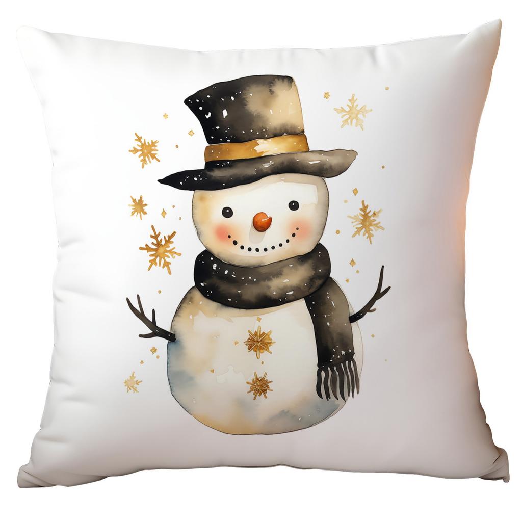 New Christmas Pillowcase High-end Light Luxury Black Gold Color Printing Home Cushion Pillowcase