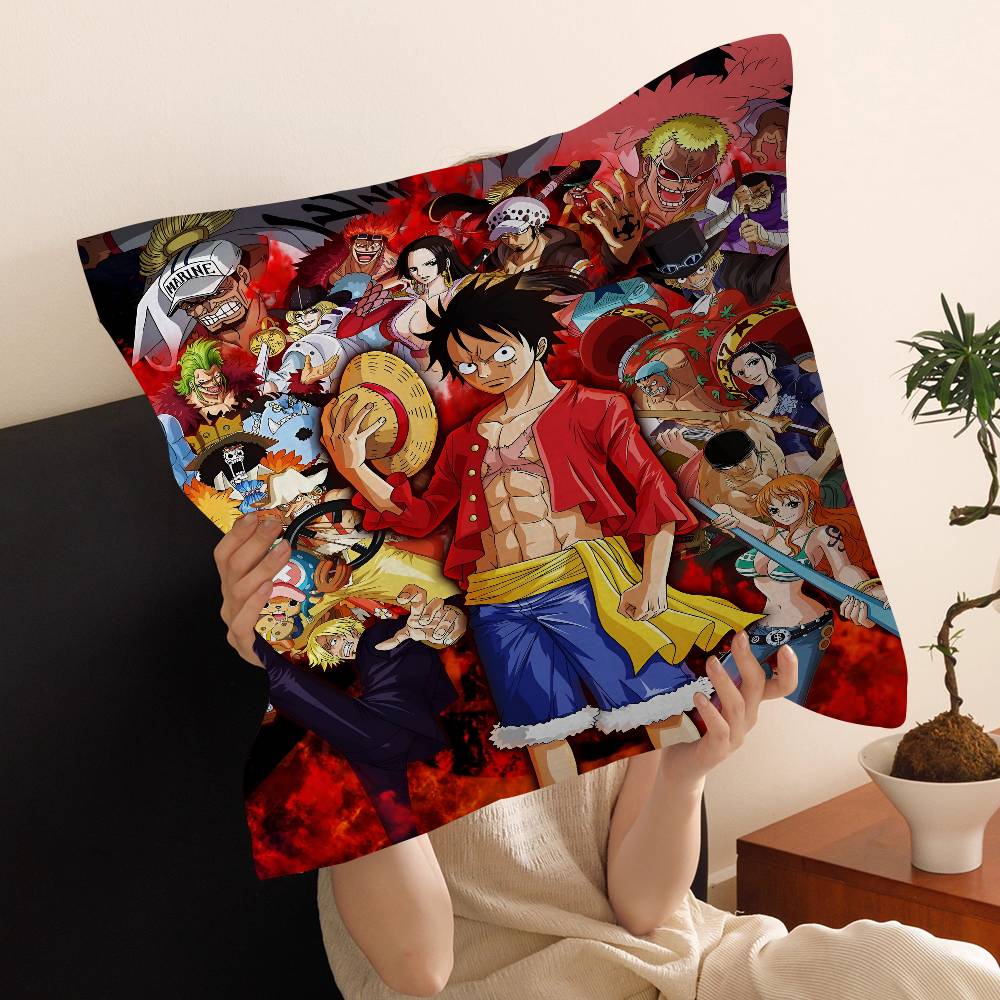 Наволочка с изображением Манки Д. Луффи из One Piece Эксклюзивная лимитированная серия для фанатов аниме Декор в тематике сокровищ для спальни студенческого общежития