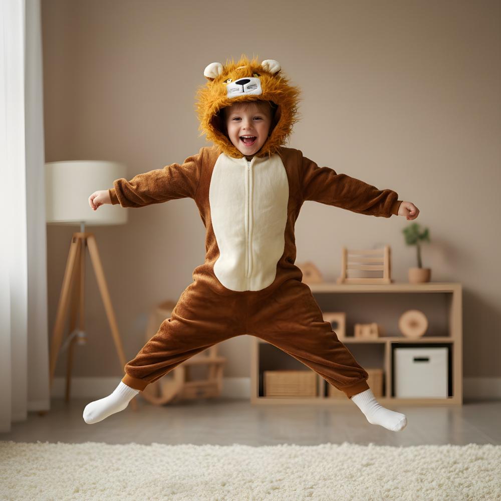 Piżama Onesie Kigurumi Kostium Przebranie Lew 135 - 145Cm