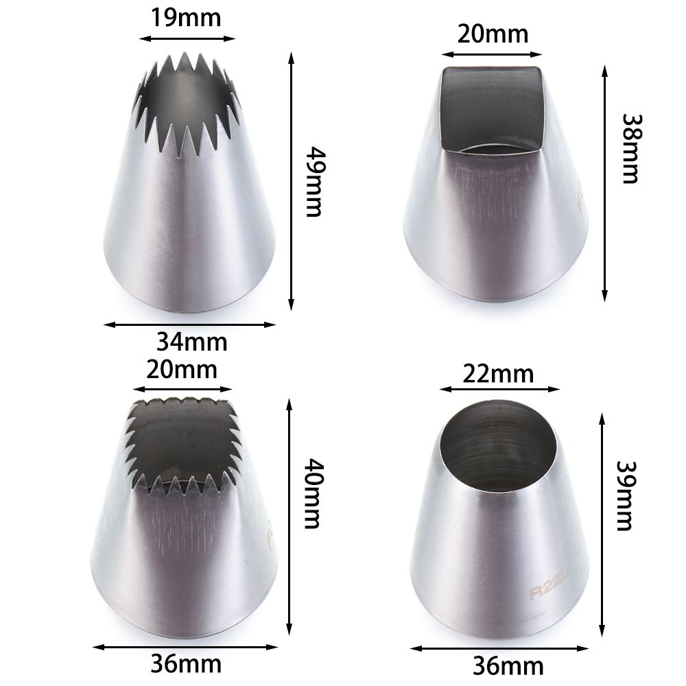 Cupcake Pastry Tips Stainless Steel Icing Piping Nozzles Cake Decorating Ice Cream Tool Baking Mold