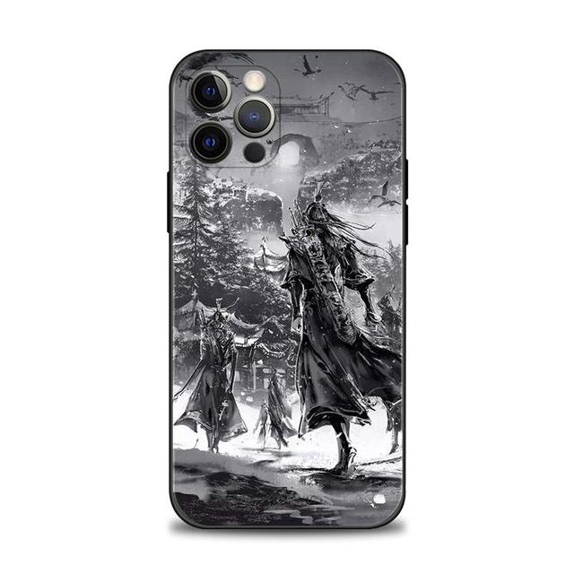 Чехол для телефона Apple Iphone 14 13 12 11 Pro Max 13 12 Mini Xs Max Xr X 7 8 6 6s Plus Shell Япония Самурай Пейзаж Живопись тушью