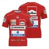 Футболка с коротким рукавом F1 Айртон Сенна Honda Racing для мужчин и женщин, Спортивная, Повседневная, Модная, Трендовая для взрослых и детей