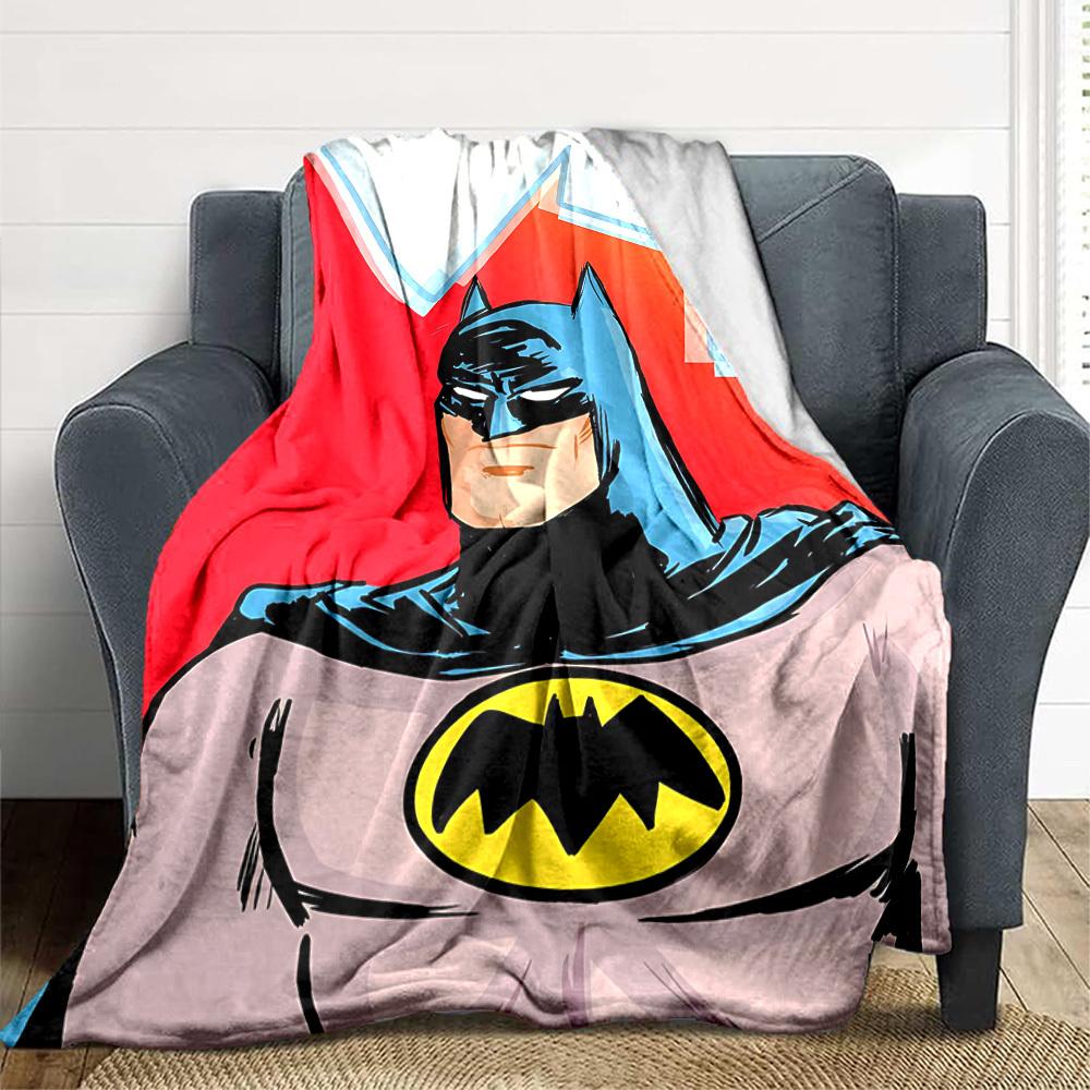 1pc batman, superhero Blanket Lightweight Flannel Throw For Sofa, Bed, Travel, Livingroom, Office, Couch, Chair, And Bed