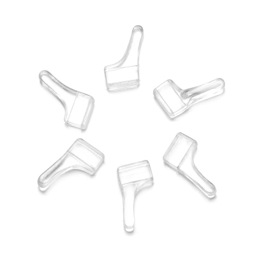10 пар держателей дужек очков, прозрачные силиконовые крючки для ушей против скольжения, аксессуары для очков