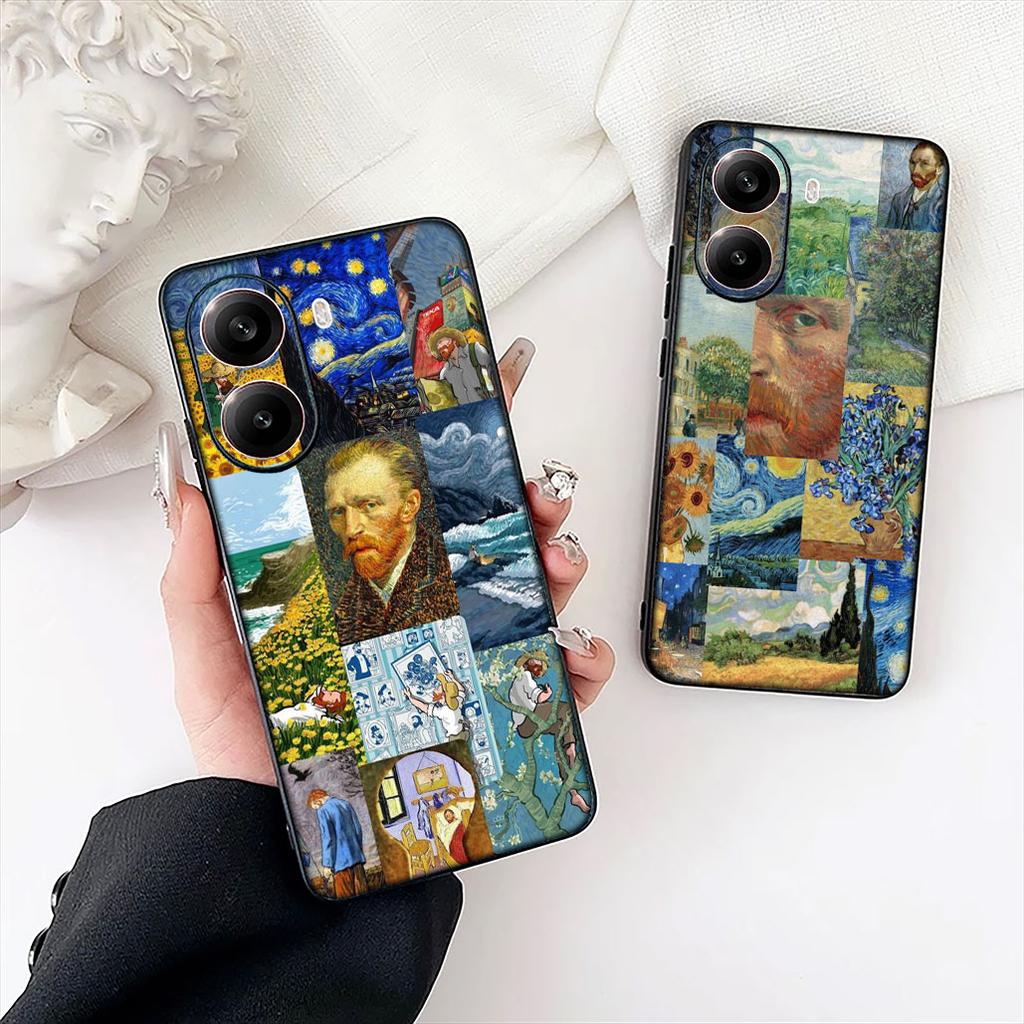Чехол для телефона Starry Night Van Sunflower Gogh Painting для Motorola Moto G86 G14 G35 G34 G45 G55 G67 G75 G85 G24 G15 G54 G57 Power