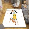 Pippi Cartoon Flannel Printed Carpet, Home Sofa Decoration for Living Room & Bedroom, Non‑Slip Play Flannel Floor Mat for Game Room