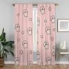 Элегантные шторы для комнаты, тюль в виде розовой свиньи для спальни, современные шторы для гостиной, 2 шт., разделительные шторы для окон