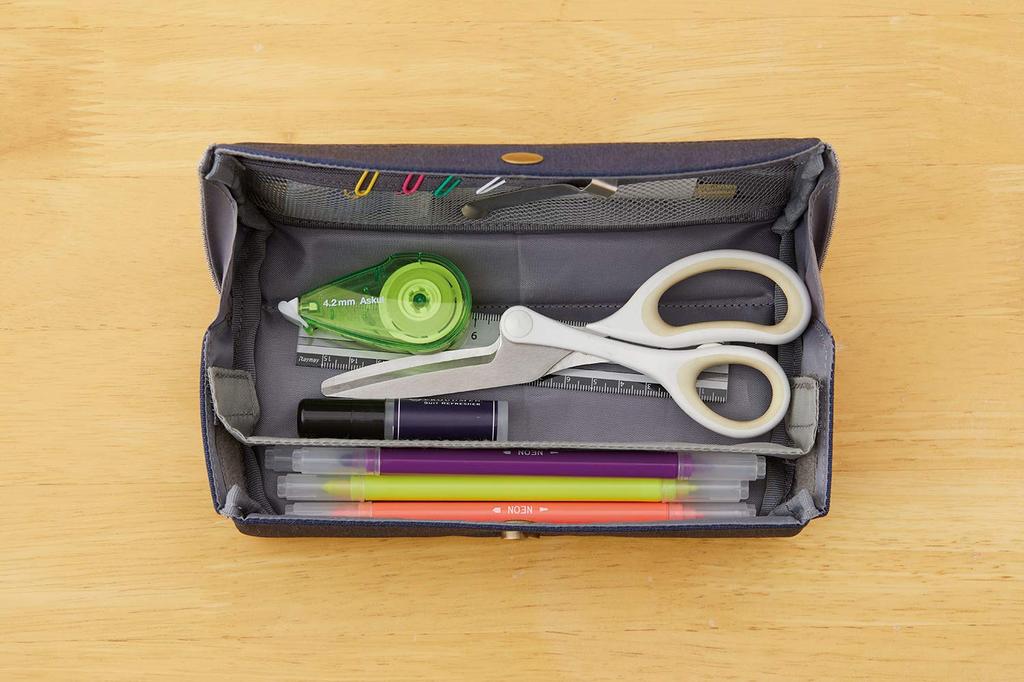 Raymay Fujii Pencil Case, Kohako, Navy, FY376K