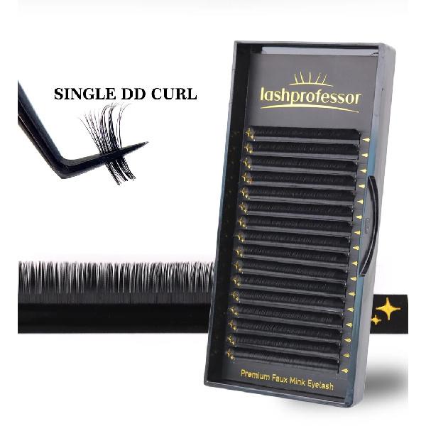 Lashprofessor Individual Eyelash Extension Long Length Classic Lashes Extensions Trays Wholesale Matte Black Soft Mink Faux Lash
