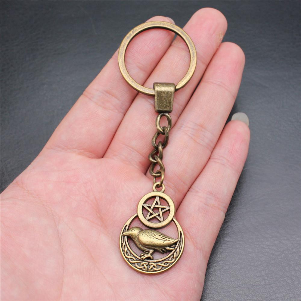 Солнце Луна Пентаграмма Брелки Женские Ювелирные Изделия Бизнес Креативный Сувенир