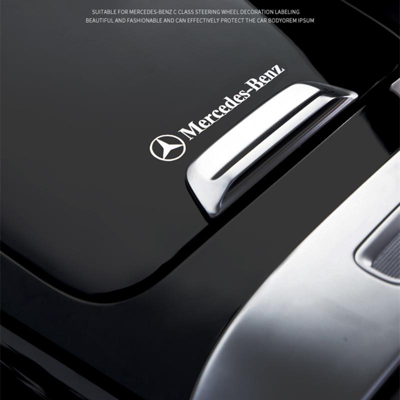 CRH1 Car Metal Emblem Wiper Stickers Reflective Decor Decals For Mercedes benz A C E S Class CLA CLS W212 W213 W204 W205 Accessories