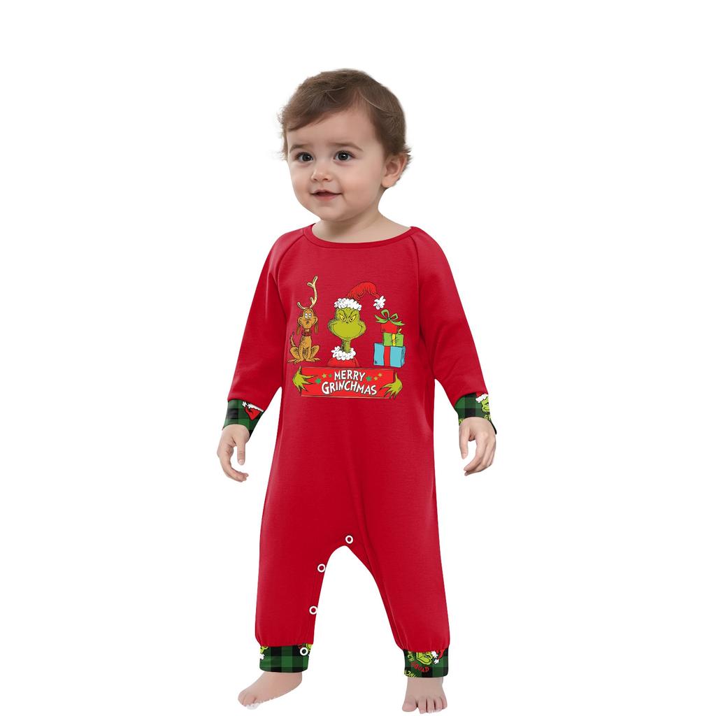 Christmas Prints Family Matching Long Sleeve Tops+Pants Set Family Matching Sets