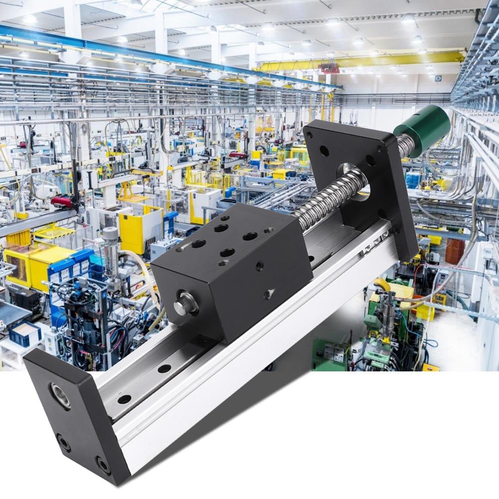 Linear Guide Rail Slide Ball Screw Motion Table 200mm Effective Stroke(1610 Ball Screw)