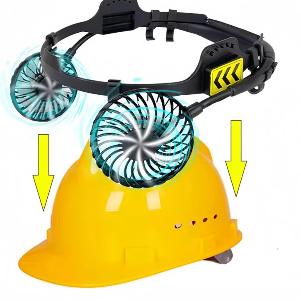 Регулируемый вентилятор охлаждения для защитного шлема, светодиодный ночник, портативный, для облегчения жары летом, комфорт при работе на открытом воздухе, подходит для большинства шлемов
