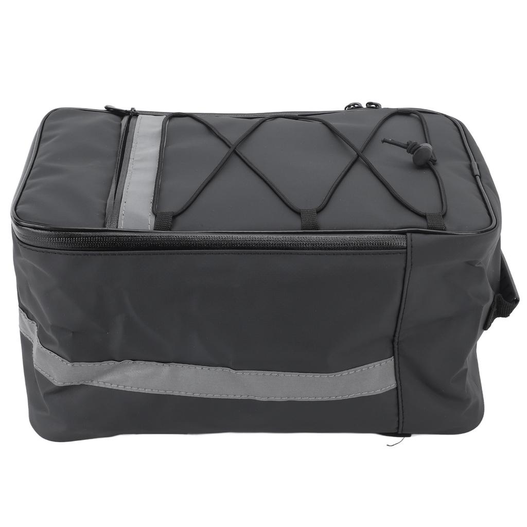 Rear Bike Rack Bag 15L Waterproof Bicycle Electric Bike Saddle Bag Cycling Trunk Carrier for