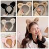 Cartoon Cat Ears Headband Wide Plush Hair Hoop Cute Plush Hairband  Makeup
