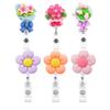 Lanyard Flower Chest Card ID Card Clips Nurse Badge Holder Name Card Holder Retractable Badge Reel
