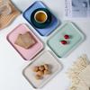 Eco-friendly Rectangular Tray Cutlery Tray Wheat Straw Tray Durable Bread Pan Restaurant