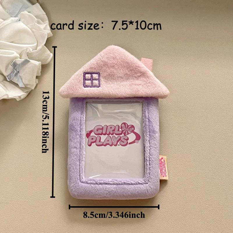 Cute Small House Plush Photo Album with Pretty Butterfly for 3 Inch Photo Card Kpop Idol Card Binder Kawaii Girls Gift Wholesale