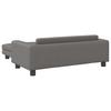 Kids Sofa with Footstool Grey 100x50x30 cm Faux Leather